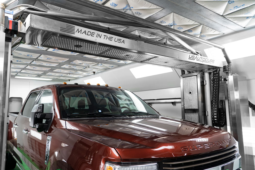 Truck2-sm truck in paint booth