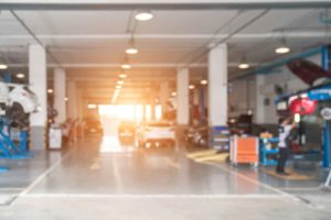 collision repair services inside garage