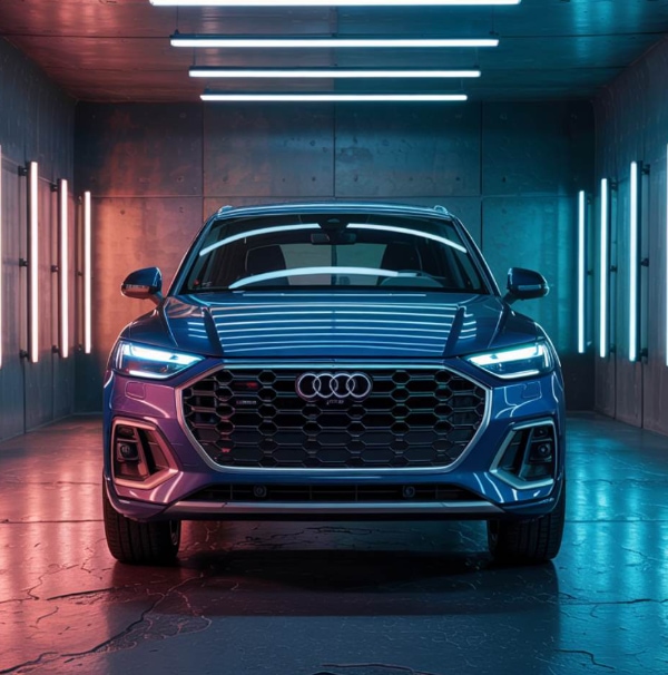 Auto Body Repair audi in booth Auto Body Repair audi in booth
